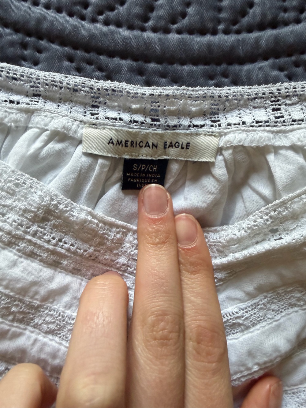 American Eagle Outfitters White Lace-Trim Camisole - Picture 2 of 5